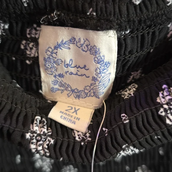 2X(Fits XL Best) NWT FRANCESCA'S Black/Wht Hi Low Side Split Maxi Dress 16-21ptp - Picture 5 of 12